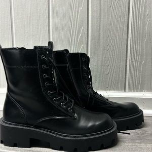 Black mango boots, 39 fits 8